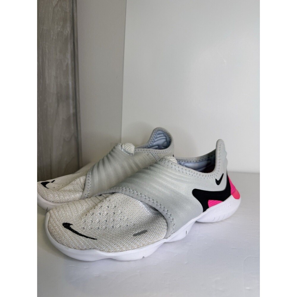 Nike Free Run 5.0 Wonwn Slip-On Sneakers White Pink Black US 6.